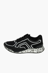 ZZEGNA Fabric and Leather Sneakers